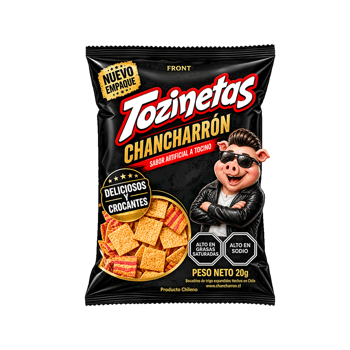 Tozinetas Chancharrón - Sabor Tocino 20 g