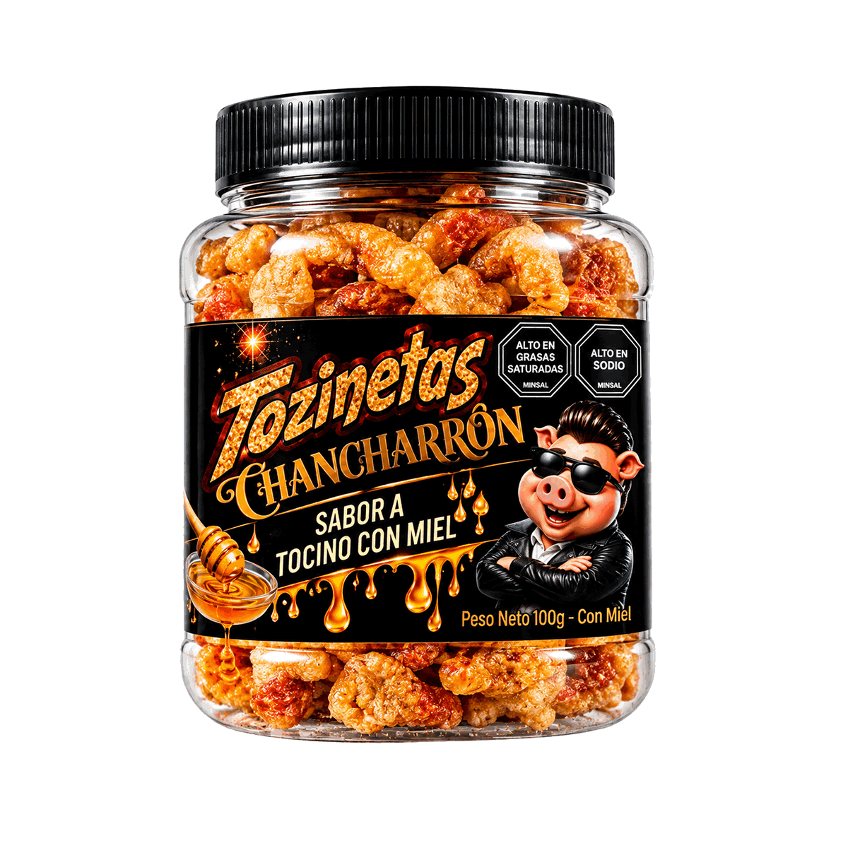 Tozinetas Chancharrón – Sabor a Tocino con Miel 100 g